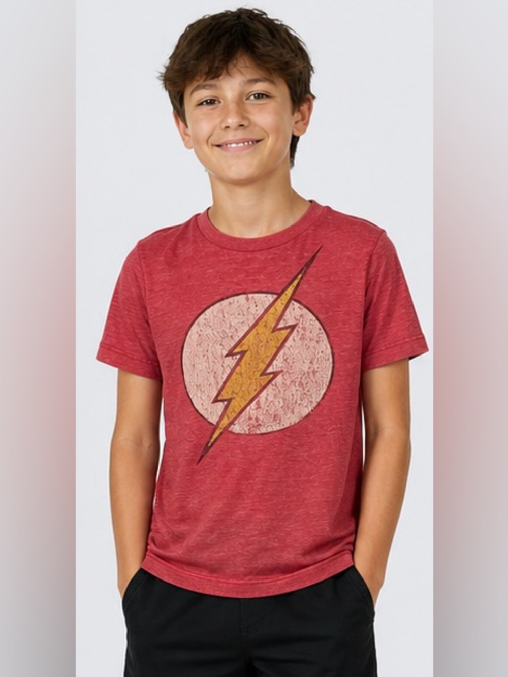 Old Navy Boys' Red Graphic Lightning Short-Sleeve Tee